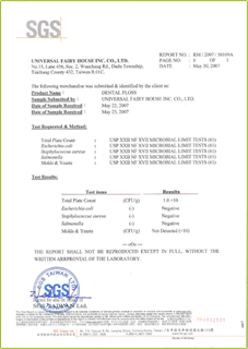 SGS Certificate